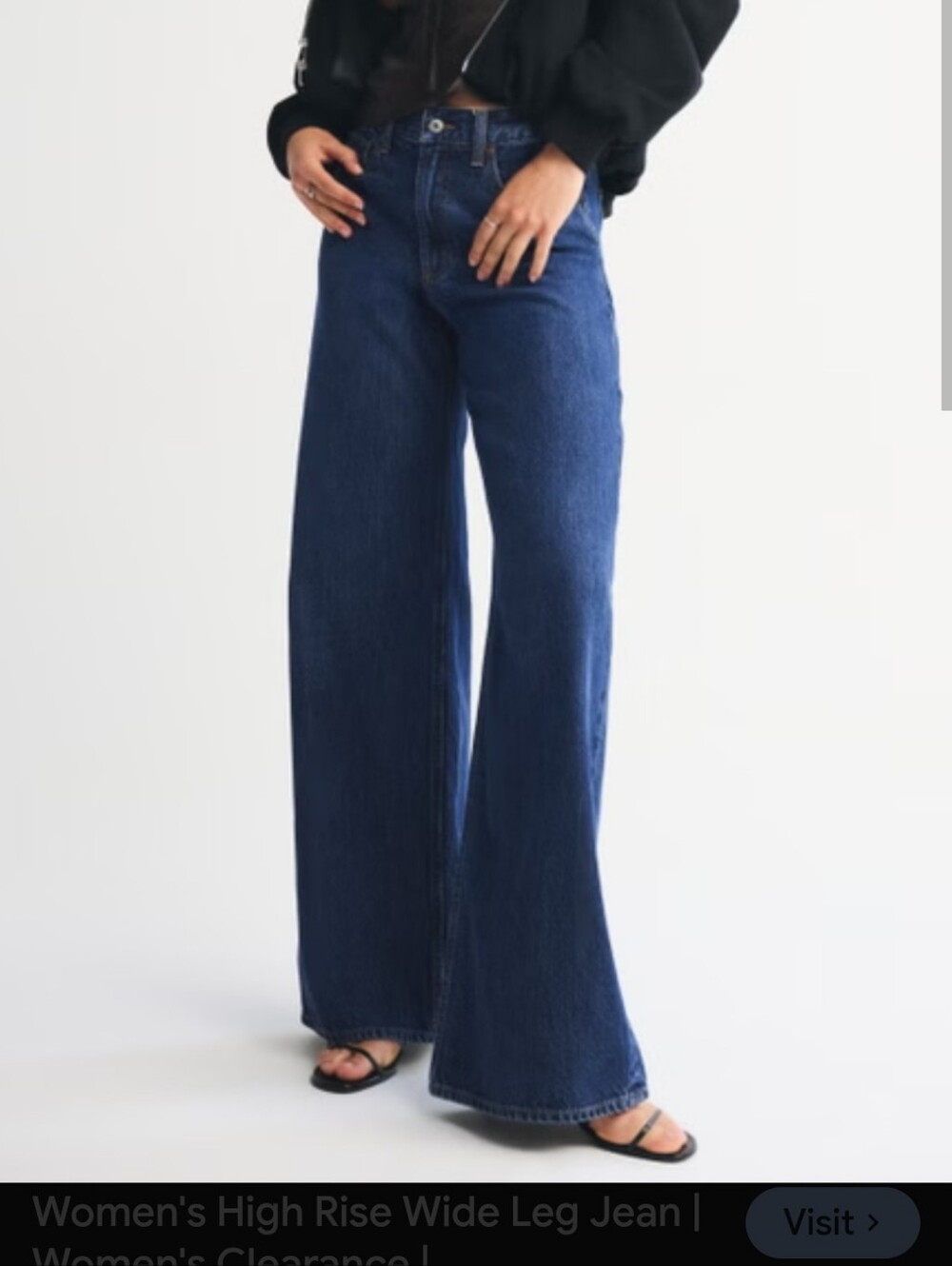 Abercrombie & Fitch Wide Leg Jeans High Rise Blue Size 26